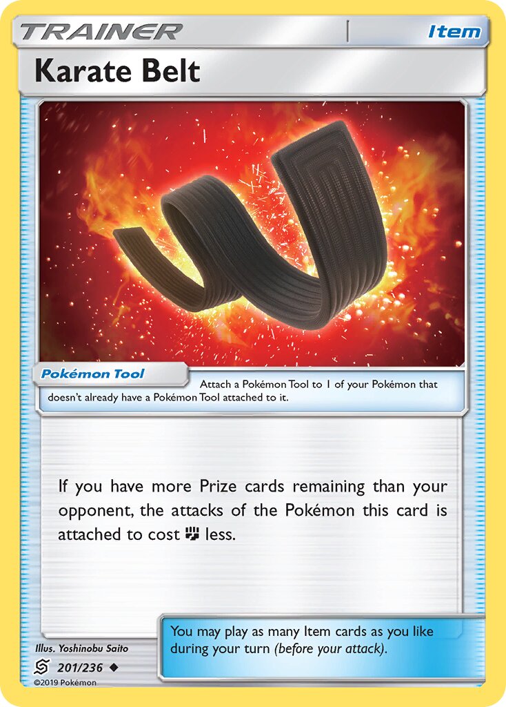 Karate Belt 201/236 — Unified Minds (English Pokémon TCG card)