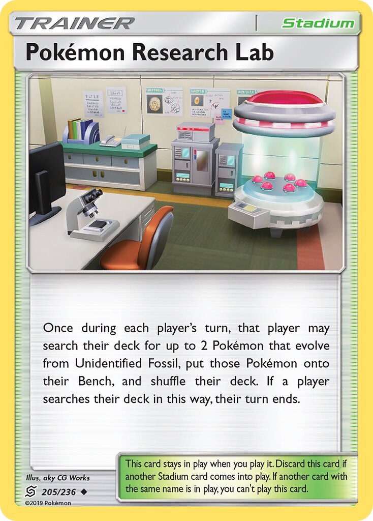 Pokémon Research Lab 205/236 — Unified Minds (English Pokémon TCG card)
