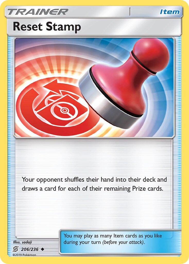 Reset Stamp 206/236 — Unified Minds (English Pokémon TCG card)