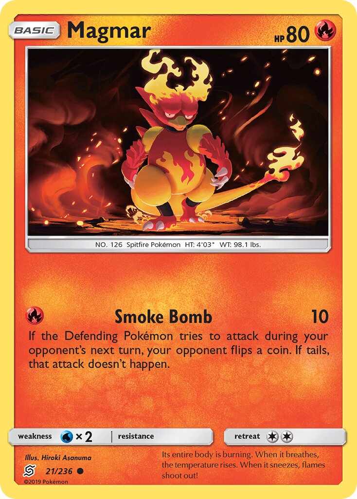 Magmar 021/236 — Unified Minds (English Pokémon TCG card)