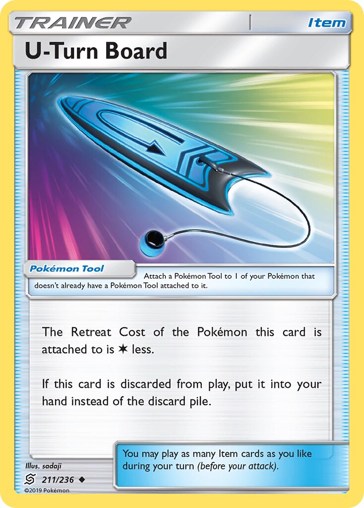 U-Turn Board 211/236 — Unified Minds (English Pokémon TCG card)