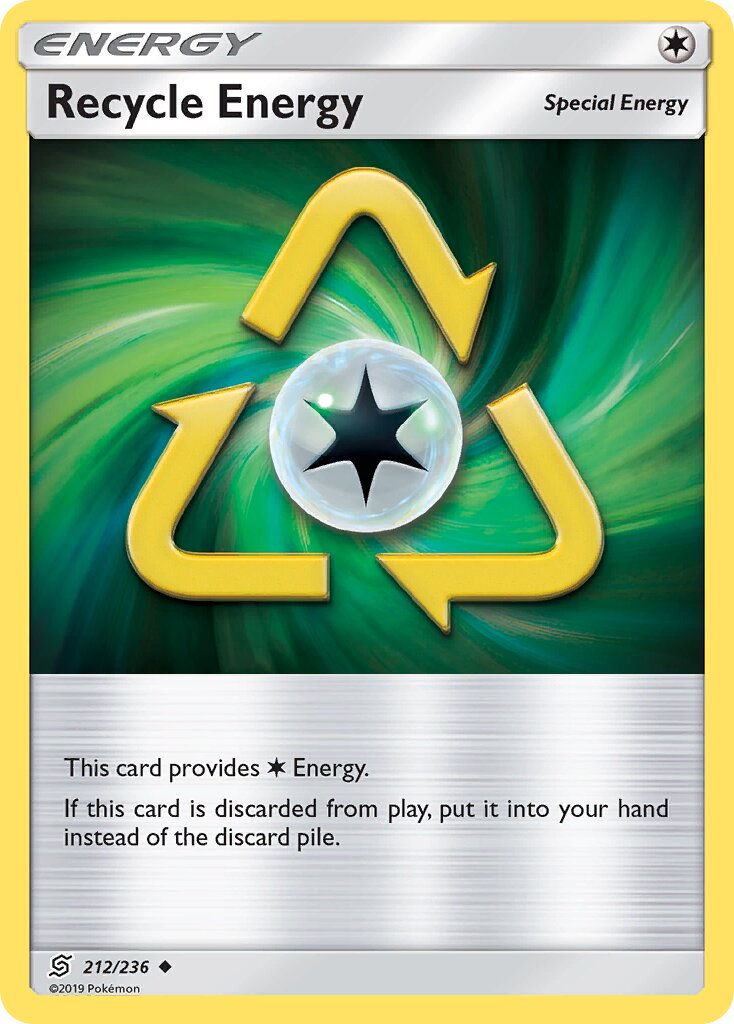 Recycle Energy 212/236 — Unified Minds (English Pokémon TCG card)
