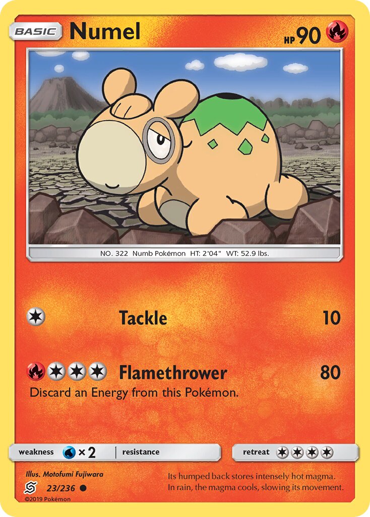 Numel 023/236 — Unified Minds (English Pokémon TCG card)
