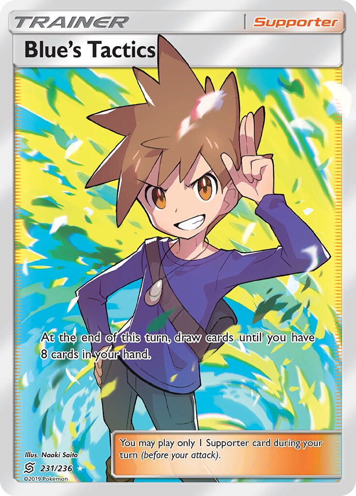 Blue's Tactics 231/236 — Unified Minds (English Pokémon TCG card)
