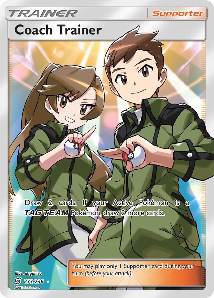 Coach Trainer 233/236 — Unified Minds (English Pokémon TCG card)