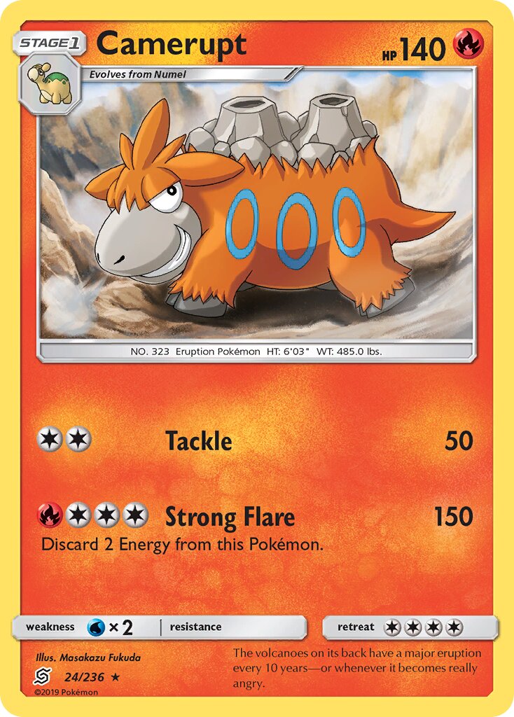 Camerupt 024/236 — Unified Minds (English Pokémon TCG card)