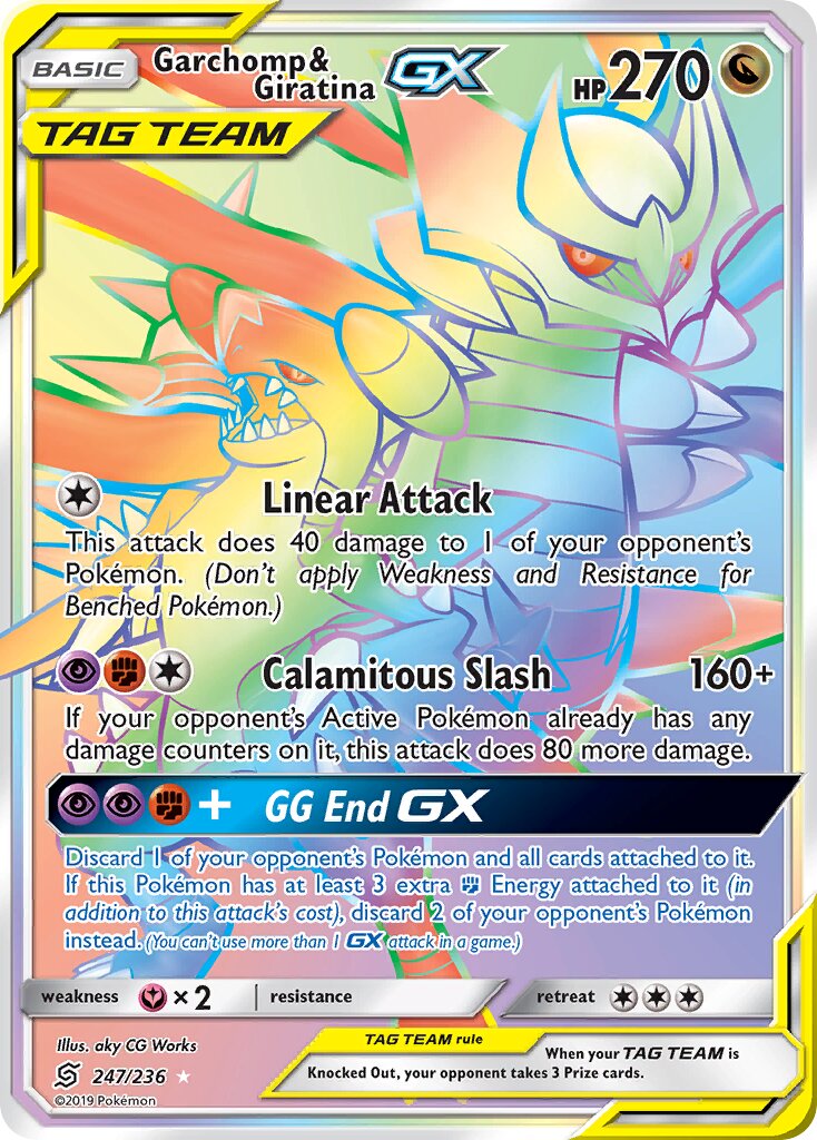 Garchomp & Giratina-GX 247/236 — Unified Minds (English Pokémon TCG card)