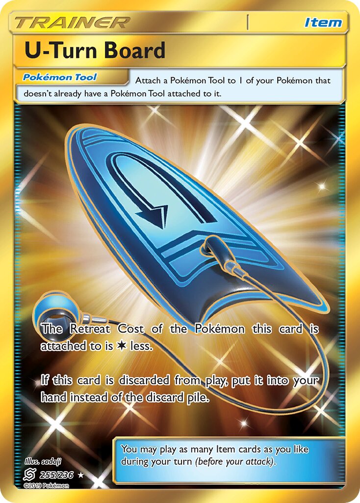 U-Turn Board 255/236 — Unified Minds (English Pokémon TCG card)