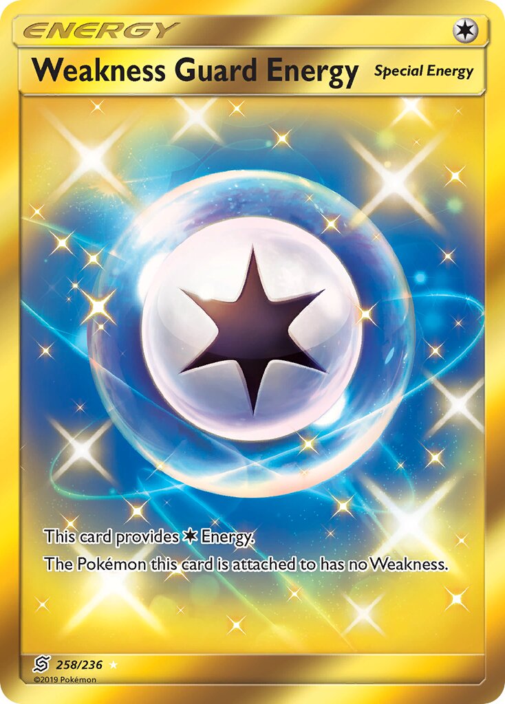Weakness Guard Energy 258/236 — Unified Minds (English Pokémon TCG card)