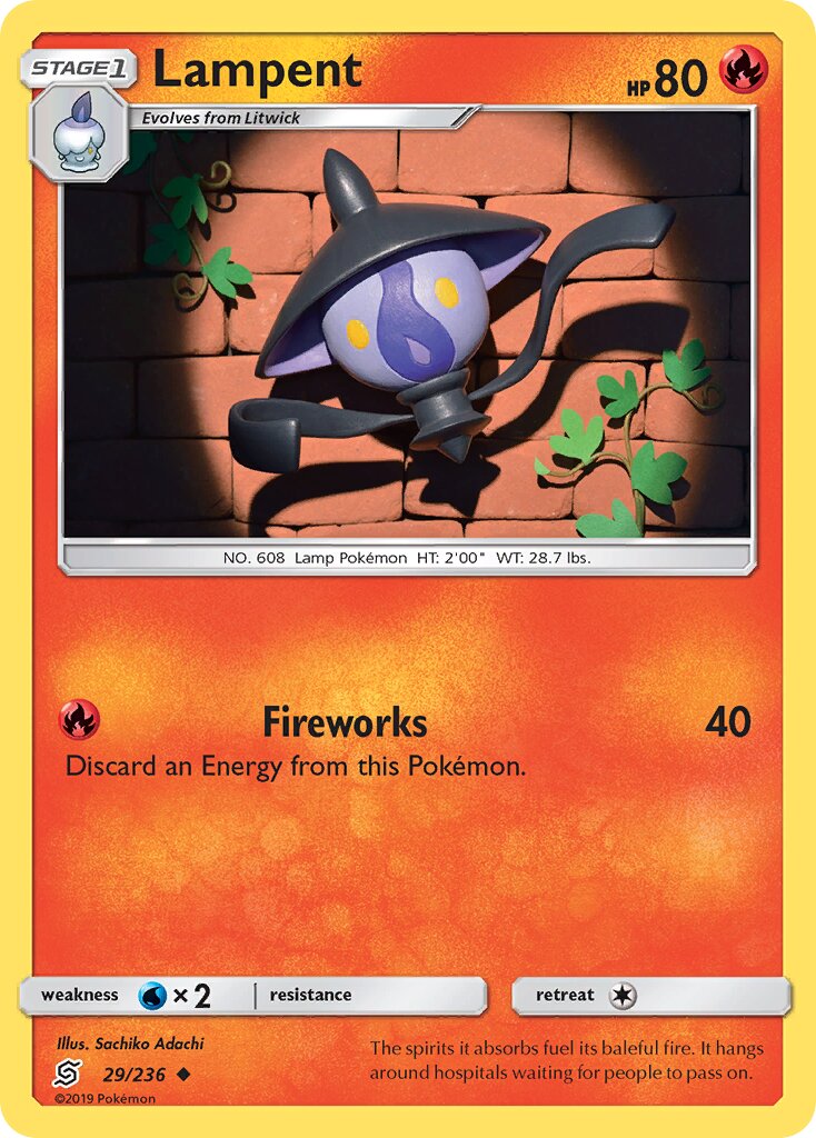 Lampent 029/236 — Unified Minds (English Pokémon TCG card)