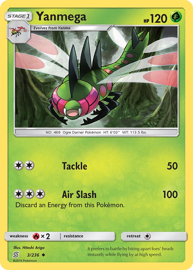 Yanmega 003/236 — Unified Minds (English Pokémon TCG card)