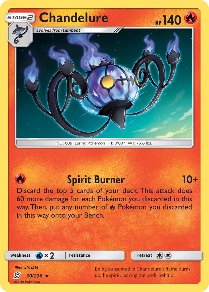Chandelure 030/236 — Unified Minds (English Pokémon TCG card)