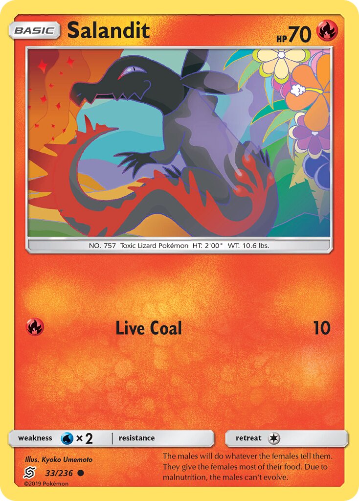 Salandit 033/236 — Unified Minds (English Pokémon TCG card)
