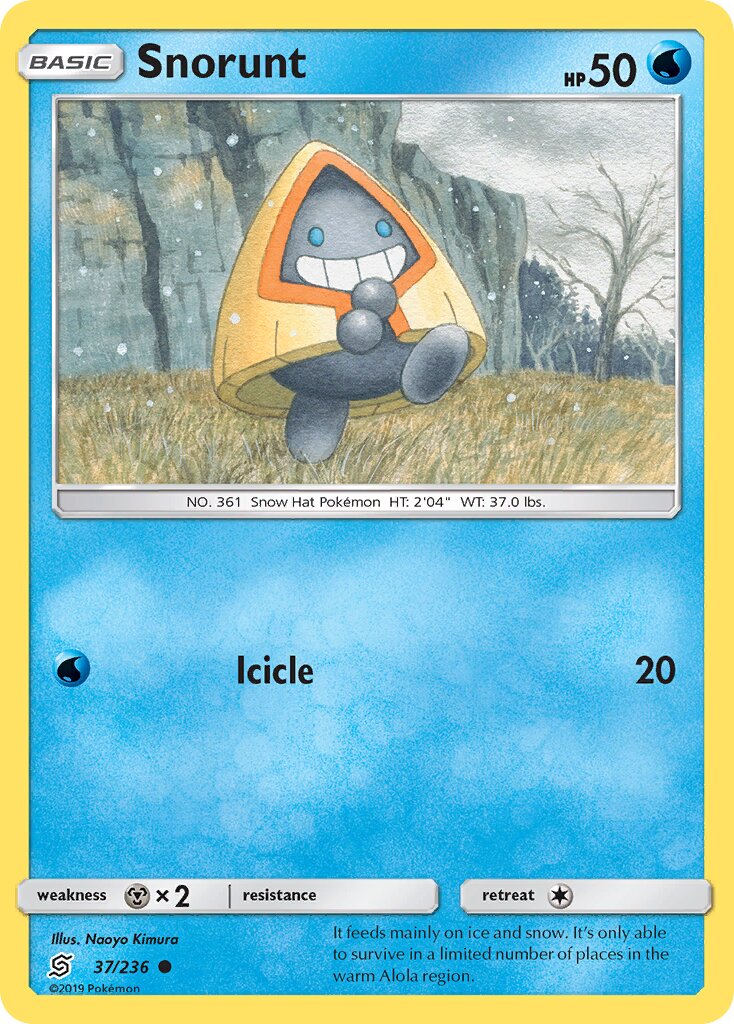 Snorunt 037/236 — Unified Minds (English Pokémon TCG card)