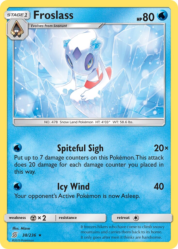 Froslass 038/236 — Unified Minds (English Pokémon TCG card)