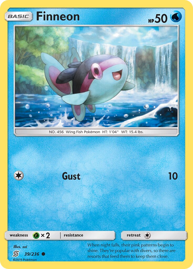 Finneon 039/236 — Unified Minds (English Pokémon TCG card)
