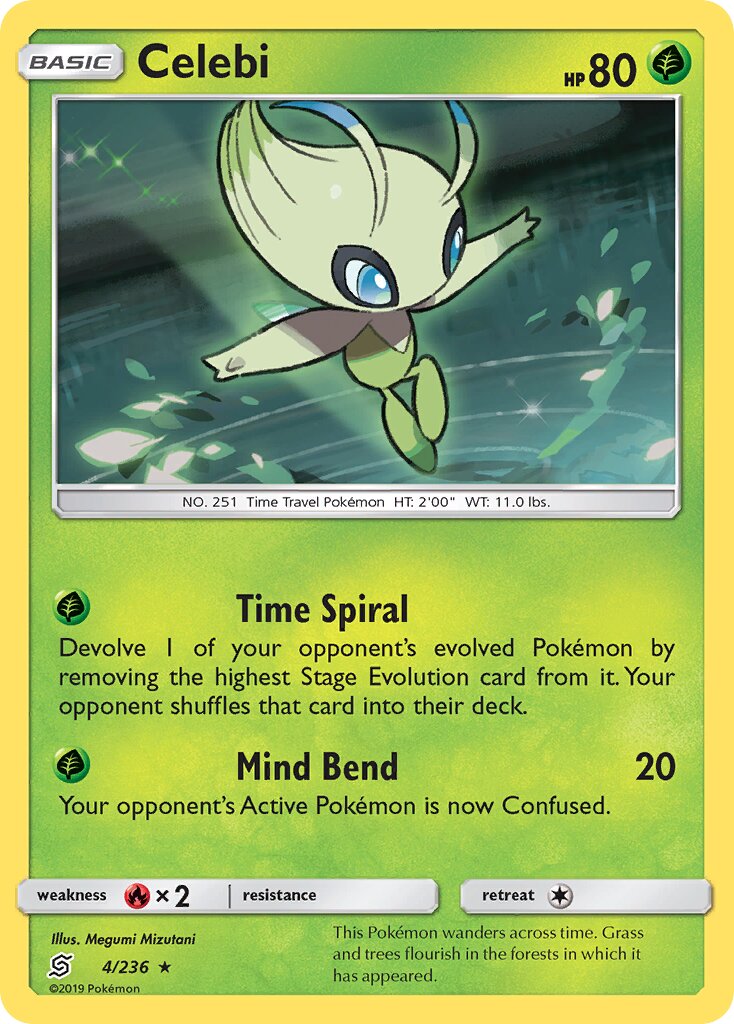 Celebi 004/236 — Unified Minds (English Pokémon TCG card)