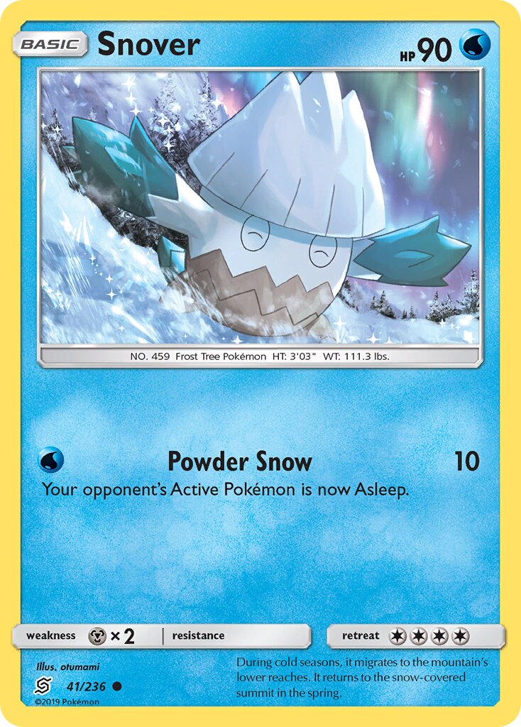 Snover 041/236 — Unified Minds (English Pokémon TCG card)