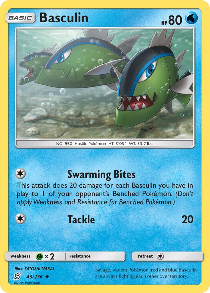 Basculin 043/236 — Unified Minds (English Pokémon TCG card)