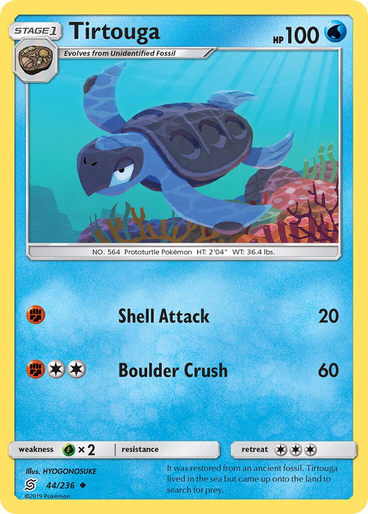 Tirtouga 044/236 — Unified Minds (English Pokémon TCG card)