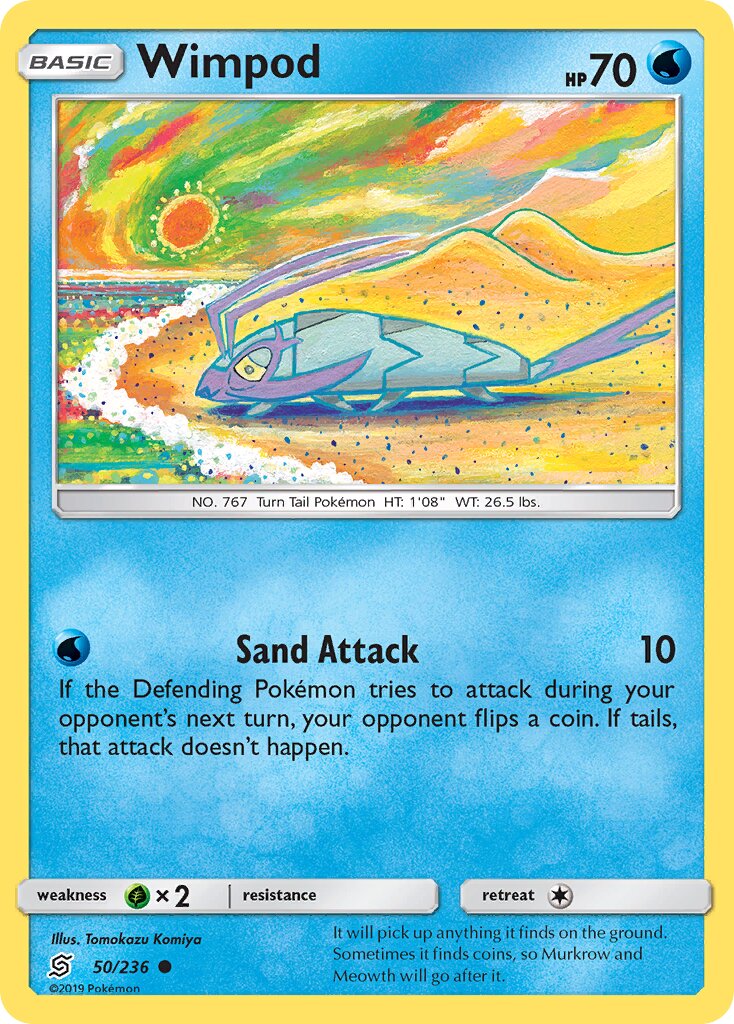 Wimpod 050/236 — Unified Minds (English Pokémon TCG card)
