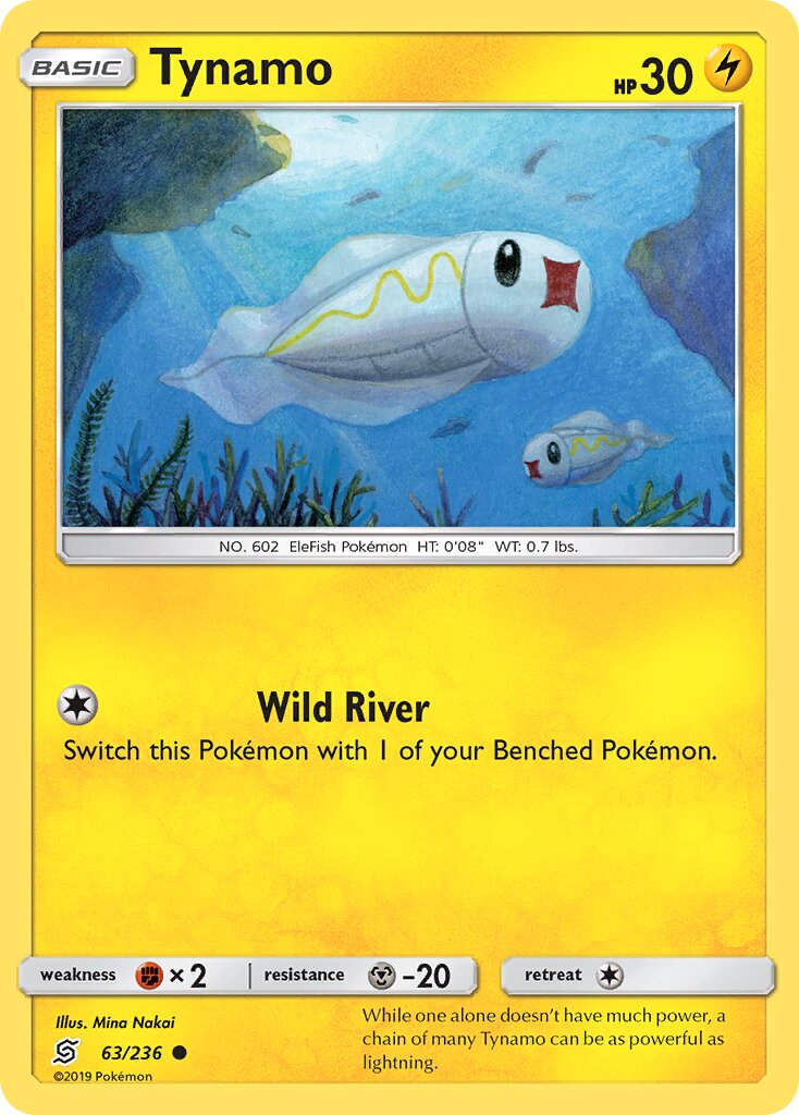 Tynamo 063/236 — Unified Minds (English Pokémon TCG card)