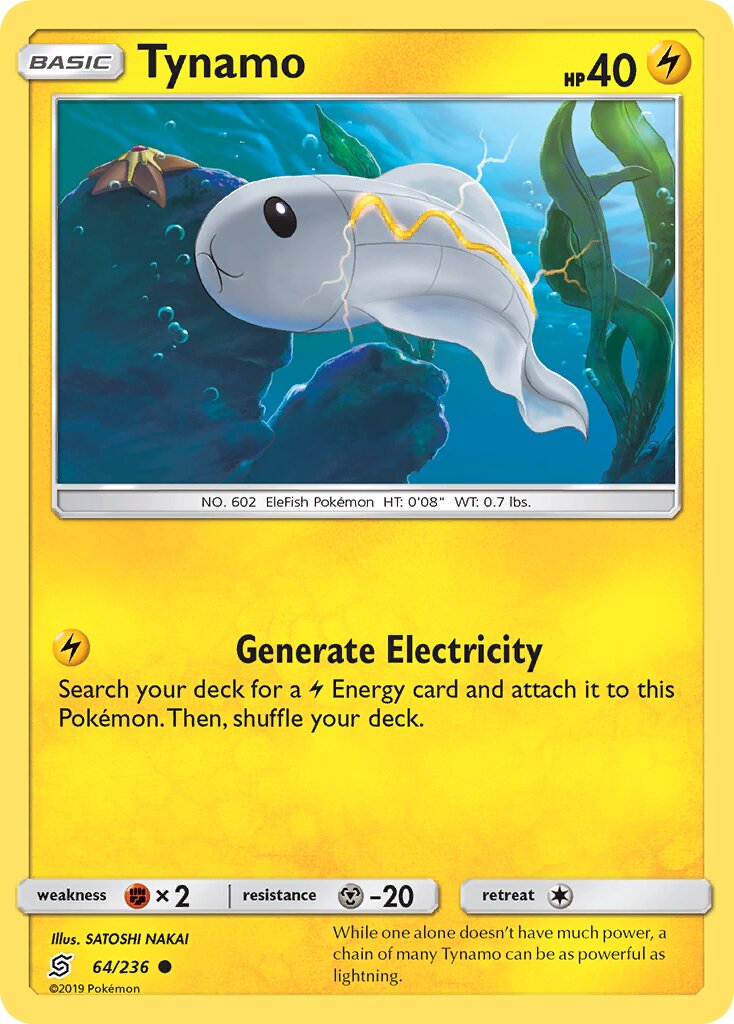 Tynamo 064/236 — Unified Minds (English Pokémon TCG card)