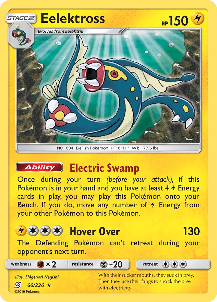 Eelektross 066/236 — Unified Minds (English Pokémon TCG card)