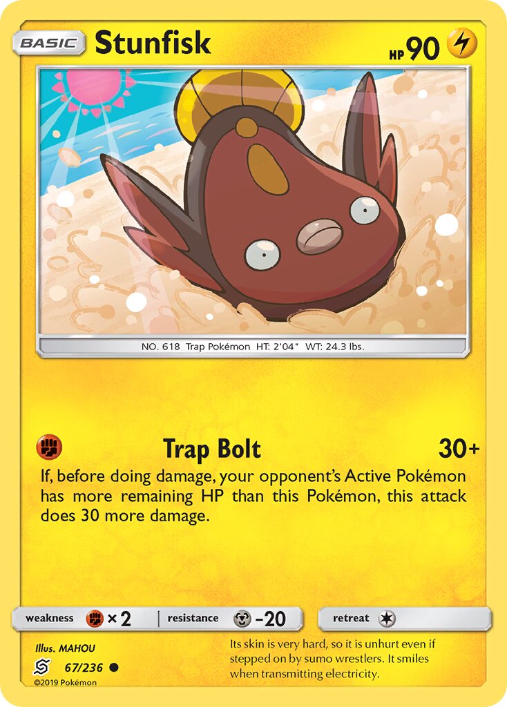 Stunfisk 067/236 — Unified Minds (English Pokémon TCG card)