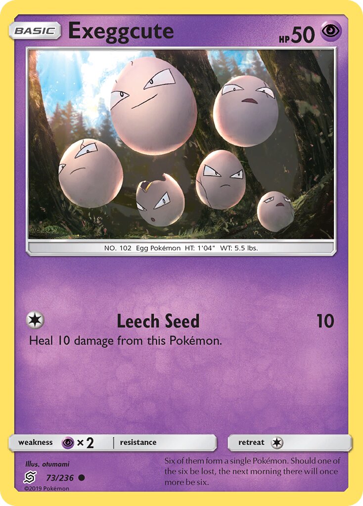 Exeggcute 073/236 — Unified Minds (English Pokémon TCG card)