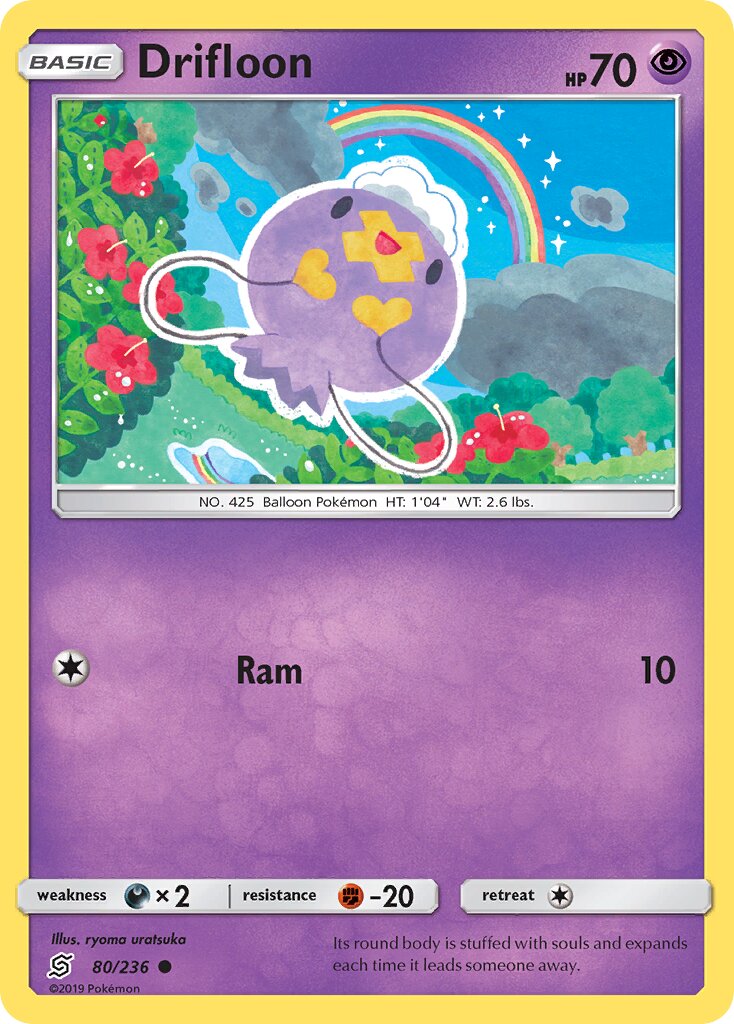 Drifloon 080/236 — Unified Minds (English Pokémon TCG card)