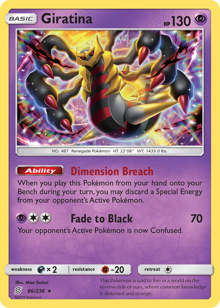 Giratina 086/236 — Unified Minds (English Pokémon TCG card)