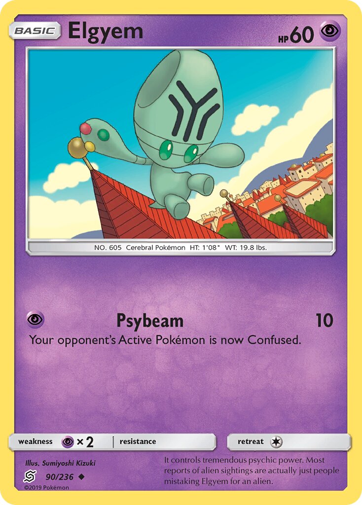 Elgyem 090/236 — Unified Minds (English Pokémon TCG card)