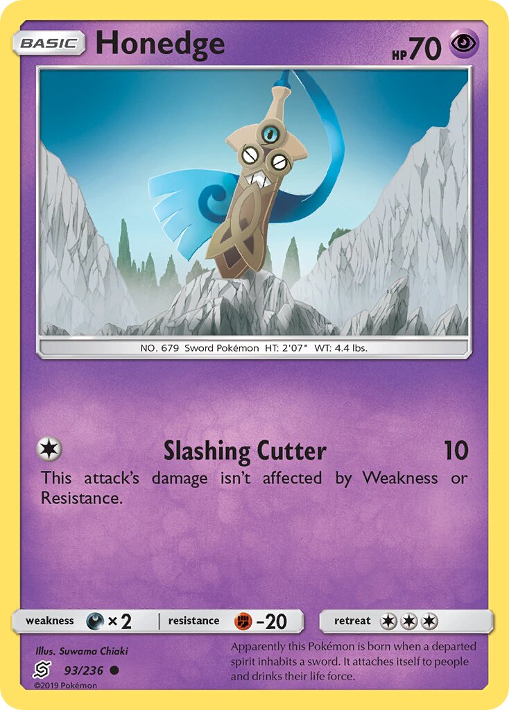 Honedge 093/236 — Unified Minds (English Pokémon TCG card)