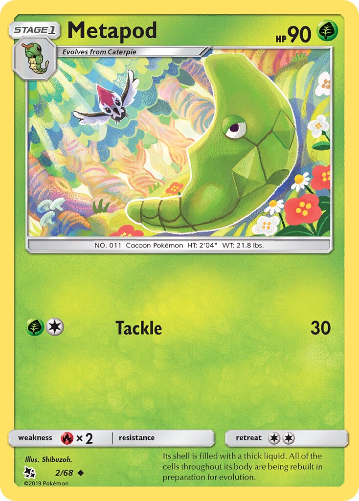 Metapod 002 — Hidden Fates (English Pokémon TCG card)