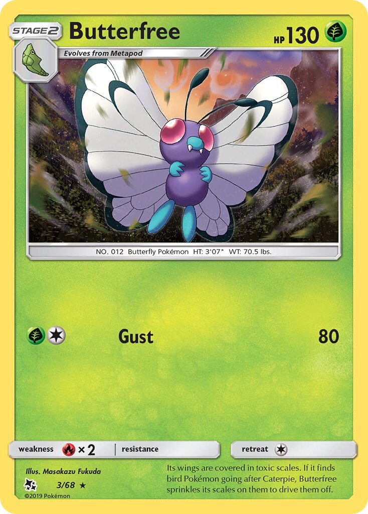 Butterfree 003 — Hidden Fates (English Pokémon TCG card)