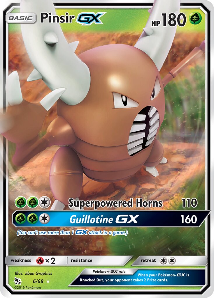 Pinsir-GX 006 — Hidden Fates (English Pokémon TCG card)