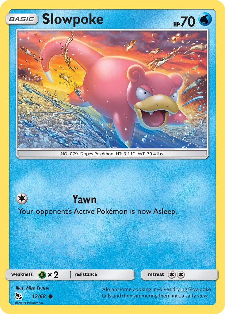 Slowpoke 012 — Hidden Fates (English Pokémon TCG card)