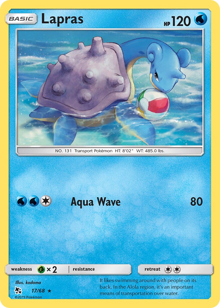 Lapras 017 — Hidden Fates (English Pokémon TCG card)