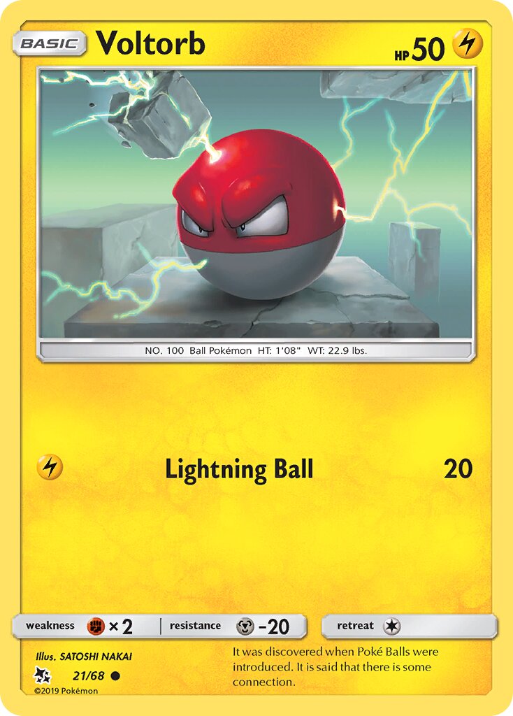 Voltorb 021 — Hidden Fates (English Pokémon TCG card)