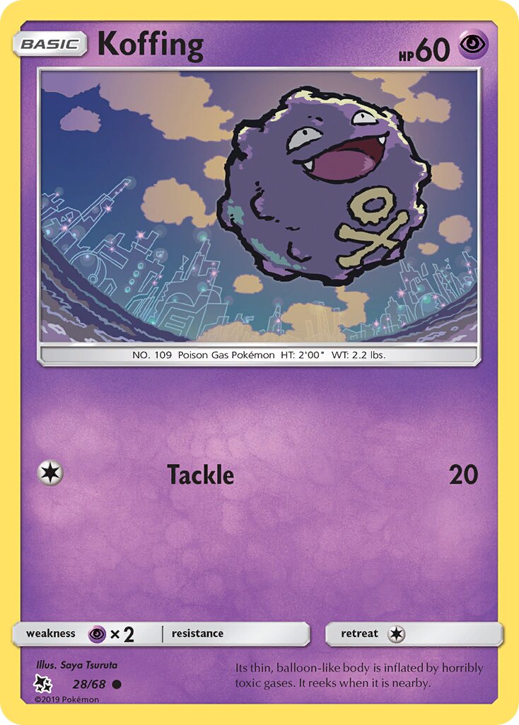 Koffing 028 — Hidden Fates (English Pokémon TCG card)