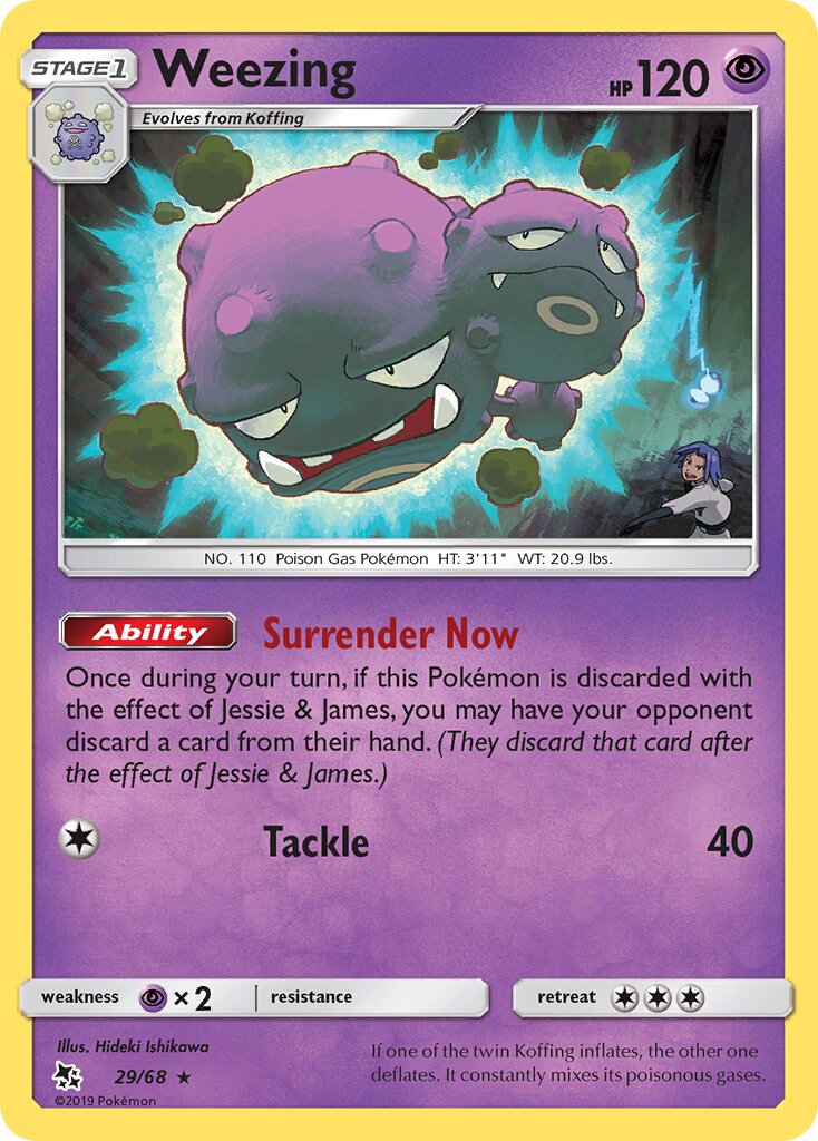 Weezing 029 — Hidden Fates (English Pokémon TCG card)