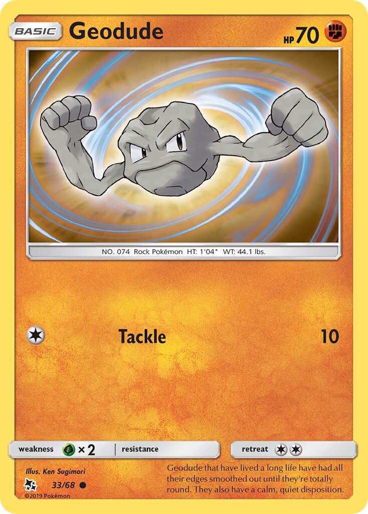 Geodude 033 — Hidden Fates (English Pokémon TCG card)