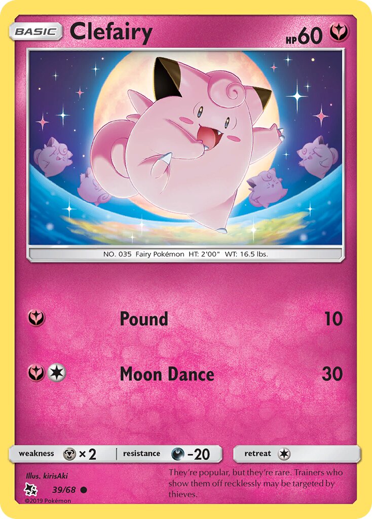 Clefairy 039 — Hidden Fates (English Pokémon TCG card)