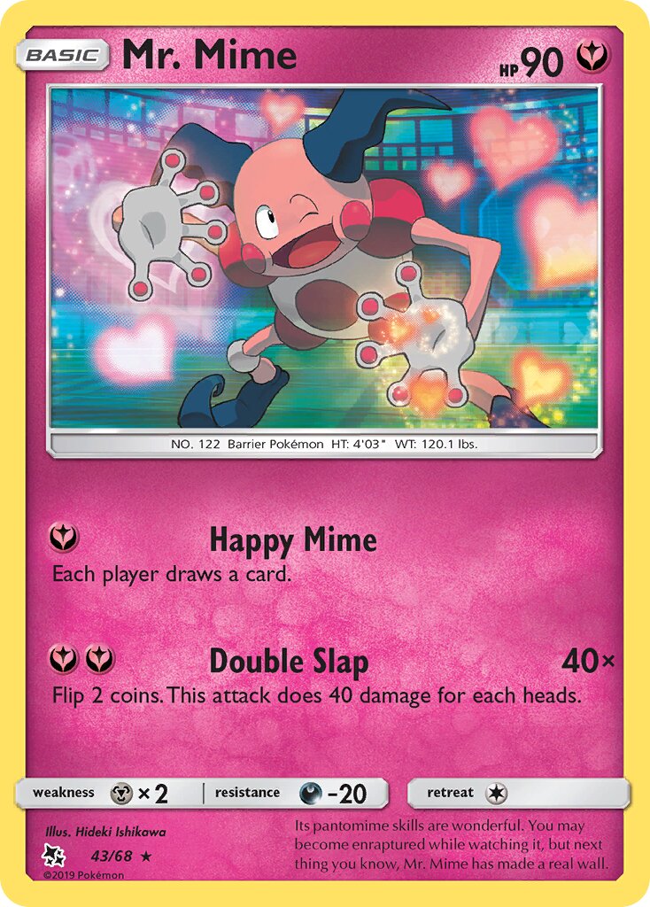 Mr. Mime 043 — Hidden Fates (English Pokémon TCG card)