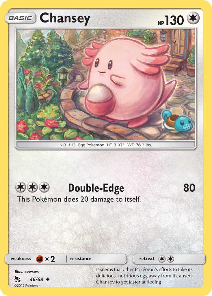 Chansey 046 — Hidden Fates (English Pokémon TCG card)