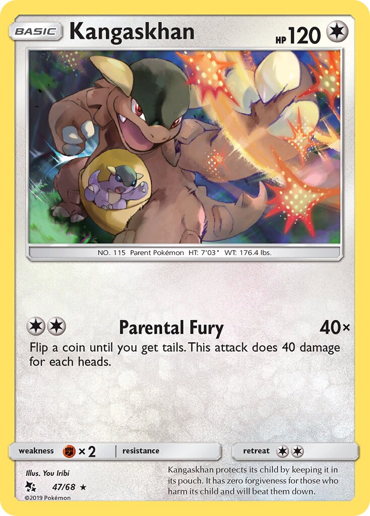 Kangaskhan 047 — Hidden Fates (English Pokémon TCG card)