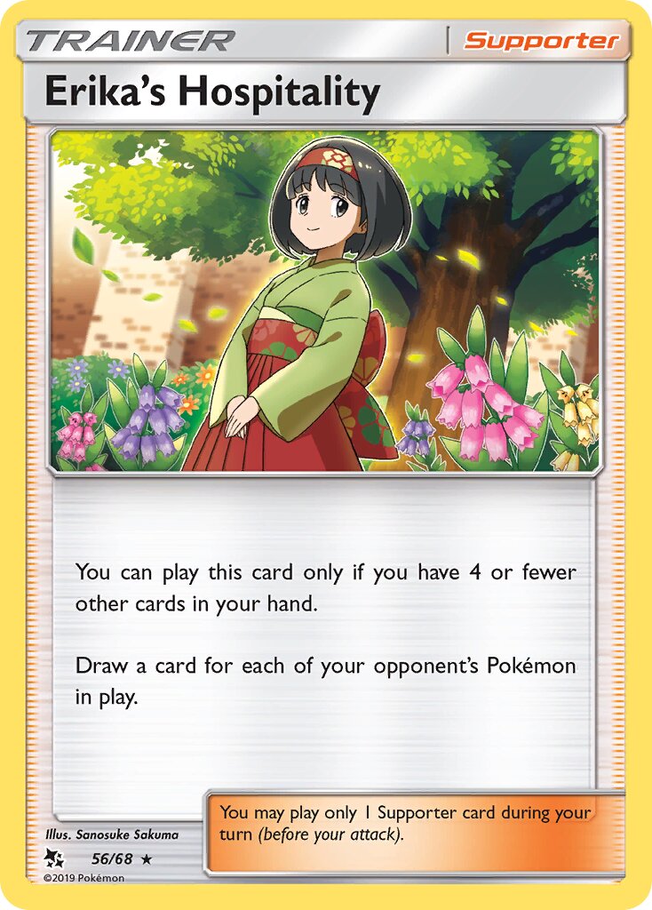 Erika's Hospitality 056 — Hidden Fates (English Pokémon TCG card)