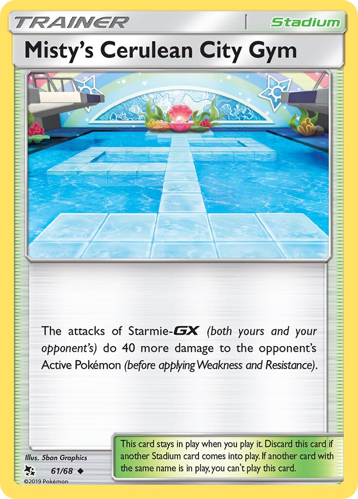 Misty's Cerulean City Gym 061 — Hidden Fates (English Pokémon TCG card)