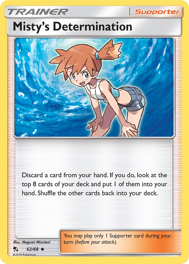 Misty's Determination 062 — Hidden Fates (English Pokémon TCG card)